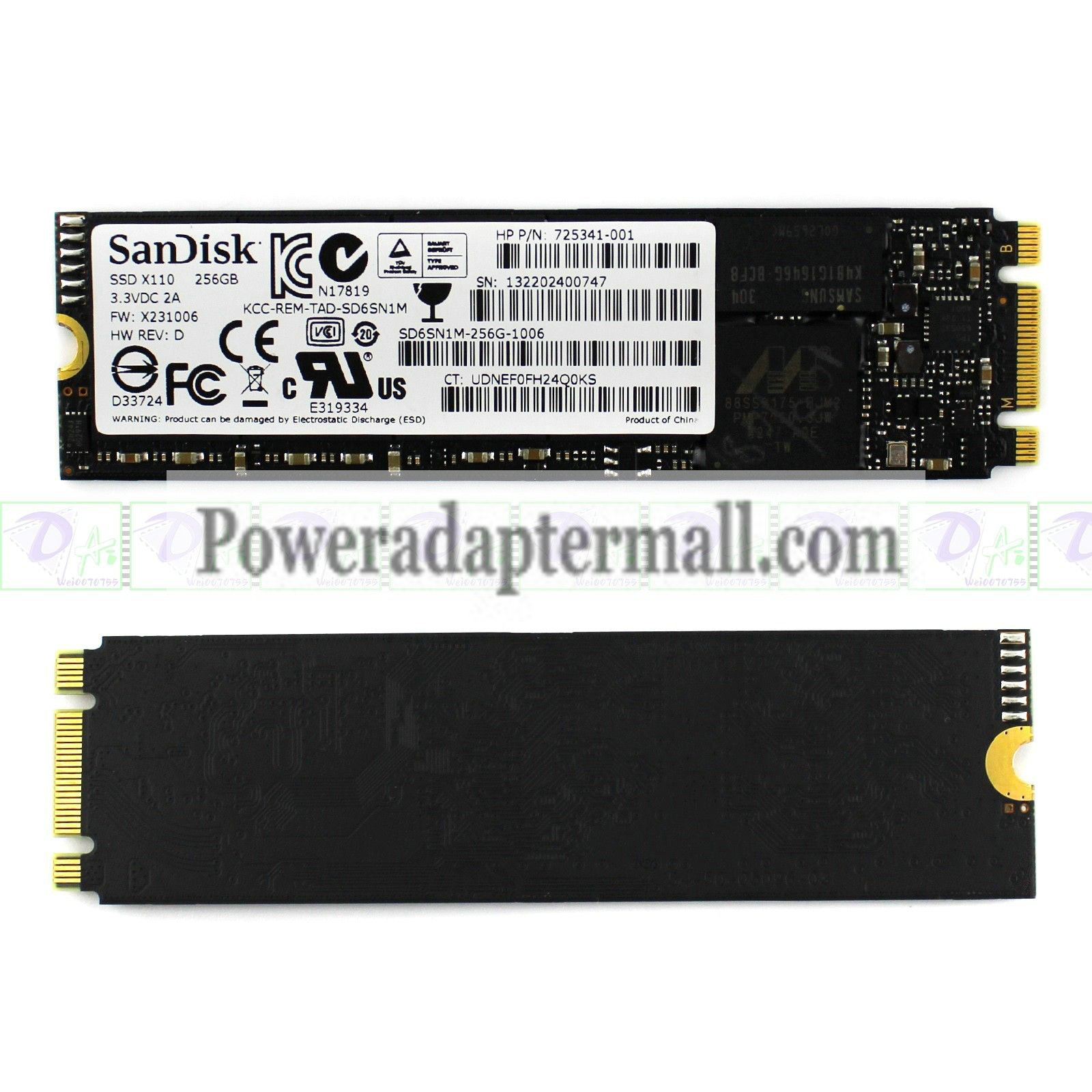 Sandisk X110 256G SSD X231006 SD6SN1M-256G-1006 Solid State Driv - Click Image to Close